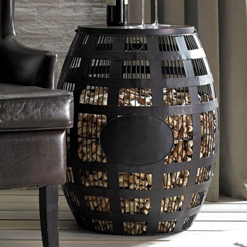 Wine-Enthusiast-Barrel-Cork-Catcher-Accent-Table